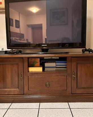 Mobile porta TV in legno massello finitura noce