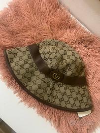 Cappello da pescatore in tela GG