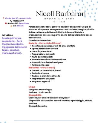 Il mio servizio per lavoro a roma