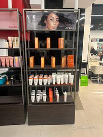 Scaffale aveda con cassettone in legno