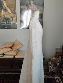  abito sposa vintage in pizzo francese