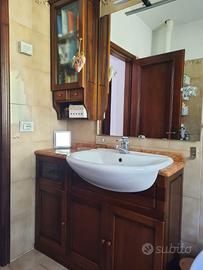 Mobile bagno ripiano marmo rosa e colonna