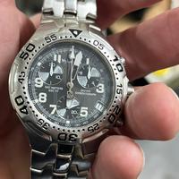 Orologio Wyler Vetta cronografo acciaio fondo nero