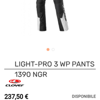 Pantalononi da moto Clover light pro 3 wp