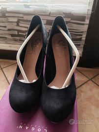 scarpe decolte in scamosciato