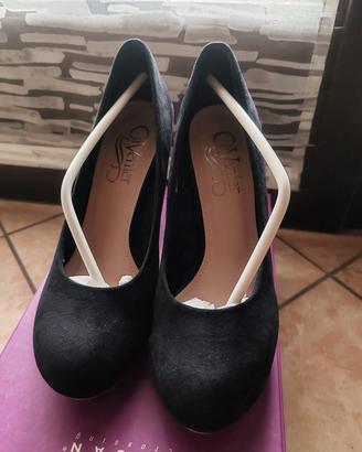 scarpe decolte in scamosciato