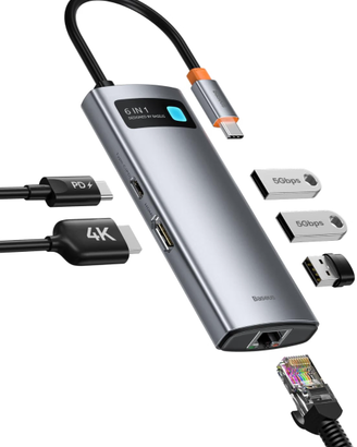 Baseus Hub USB C 6 in 1