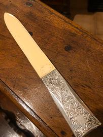 Tagliacarte in bacalite e argento 800