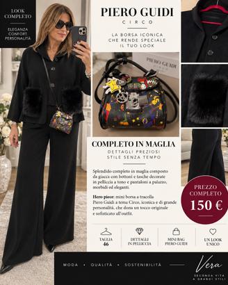 Look in maglia completo con borsa Piero Guidin