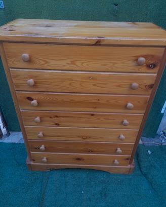 cassettiera in legno massello