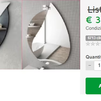 Specchio bagno camera ingresso a Goccia/Foglia