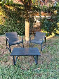 3 salottini da giardino colore antracite