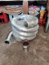 tubo in alluminio 5m per canna fumaria 