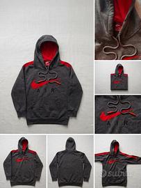 Felpa con cappuccio Nike Air - Grigio/Rosso -