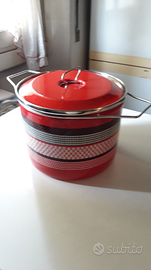 Pentola da cucina smaltata multiuso nuova