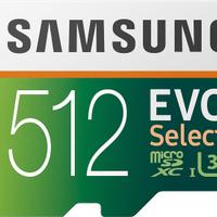 Samsung EVO Select 512 GB microSD 100+90 MB/s
