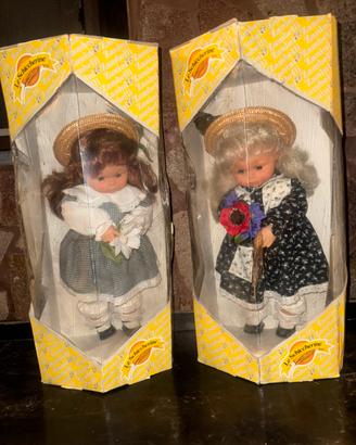 Coppia Bambole Vintage Le Schicchere