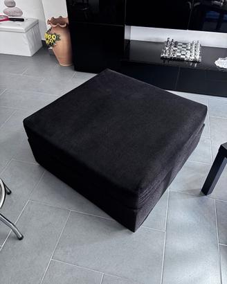 Pouf/Modulo divano XXL col Nero quadrato 90x90cm