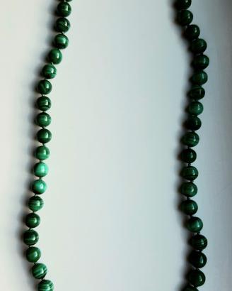 collana di malachite naturale – Perle da 10 mm cir