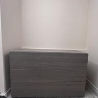 Comò Cassettiera moderna 3 cassetti rovere grigio