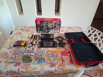 Nintendo Switch Smash Bros + 4 Joy-Con + 5 Giochi 
