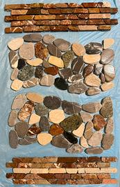 Ciottoli di fiume, PIASTRELLE a mosaico con 46 …