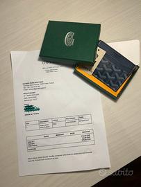 Portacarte goyard blu