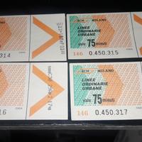 ATM biglietti vintage 4 consecutivi