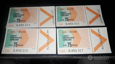 ATM biglietti vintage 4 consecutivi