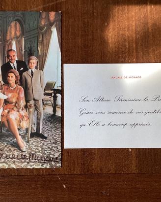 Cartolina autografata da Grace Kelly