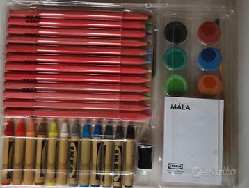Ikea MALA Matite, acquerelli e pastelli a cera
