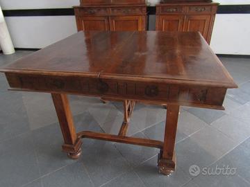 TAVOLO ALLUNGABILE in Massello Noce Nazionale