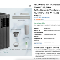 Condizionatore + deumidificatore classe A
