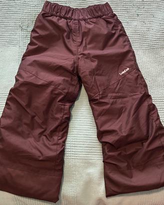 Pantaloni sci/snowboard bambini 6 anni