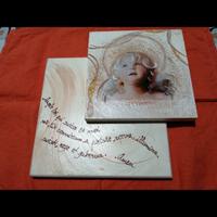 Quadro religioso in legno di angelo 