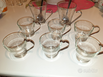 Tazzine caffe e latte in vetro