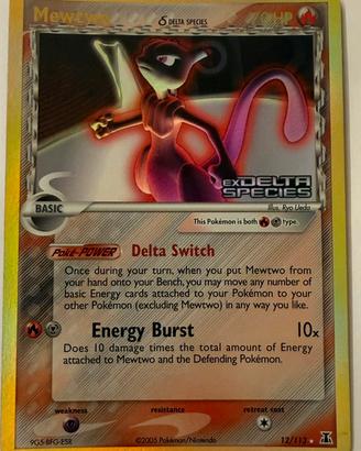 Carta Pokemon Mewtwo Delta Species 12/113