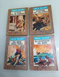 Set 4 romanzi Salgari avventure di terra e di mare
