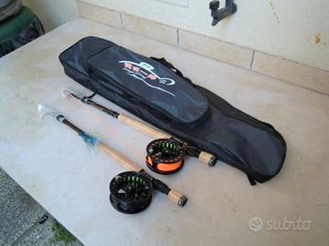 Canne da mosca telescopiche nuove.