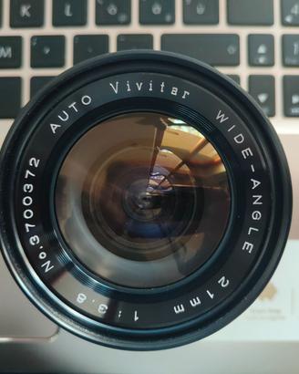 Vivitar 21 mm T4 lens system con attacco Nikon F