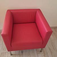 Lotto 6 POLTRONE TRUE DESIGN PELLE ROSSA