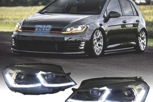 FARI VOLKSWAGEN VW GOLF 7 12-17 DRL DINAMICI NERI 