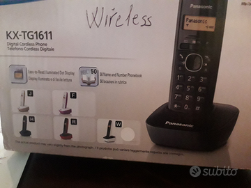 Telefono wireless marca Panasonic, nuovo mai usato