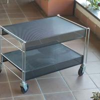 Carrello metallico con ruote gommate