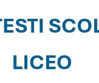 TESTI SCOLASTICI LICEO