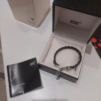 MontBlanc Bracciale Acciaio-Pelle
