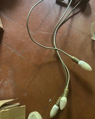 3 apliques in metallo satinato