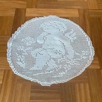 centrino uncinetto putto vintage fatto mano cotone