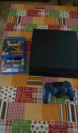 ps4 fat 500gb+ bo4+ fifa 21+ leve posteriori pad