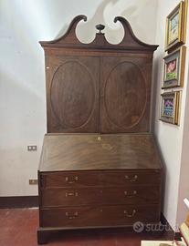 Bureau Bookcase Antico in Mogano - Epoca del 1800